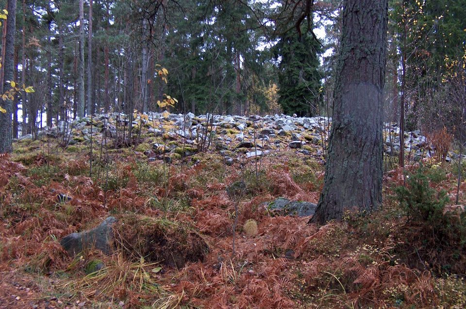 Bronze age cairns in Holmsund